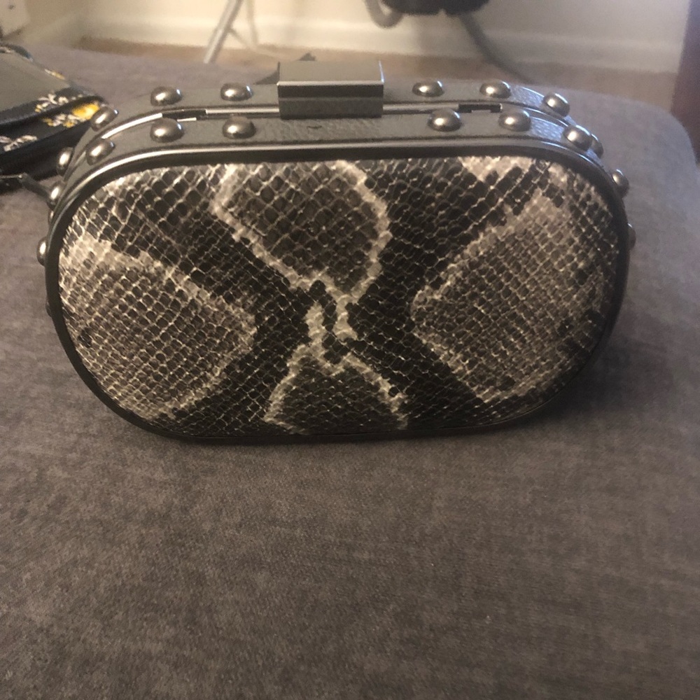 Snake skin clutch
